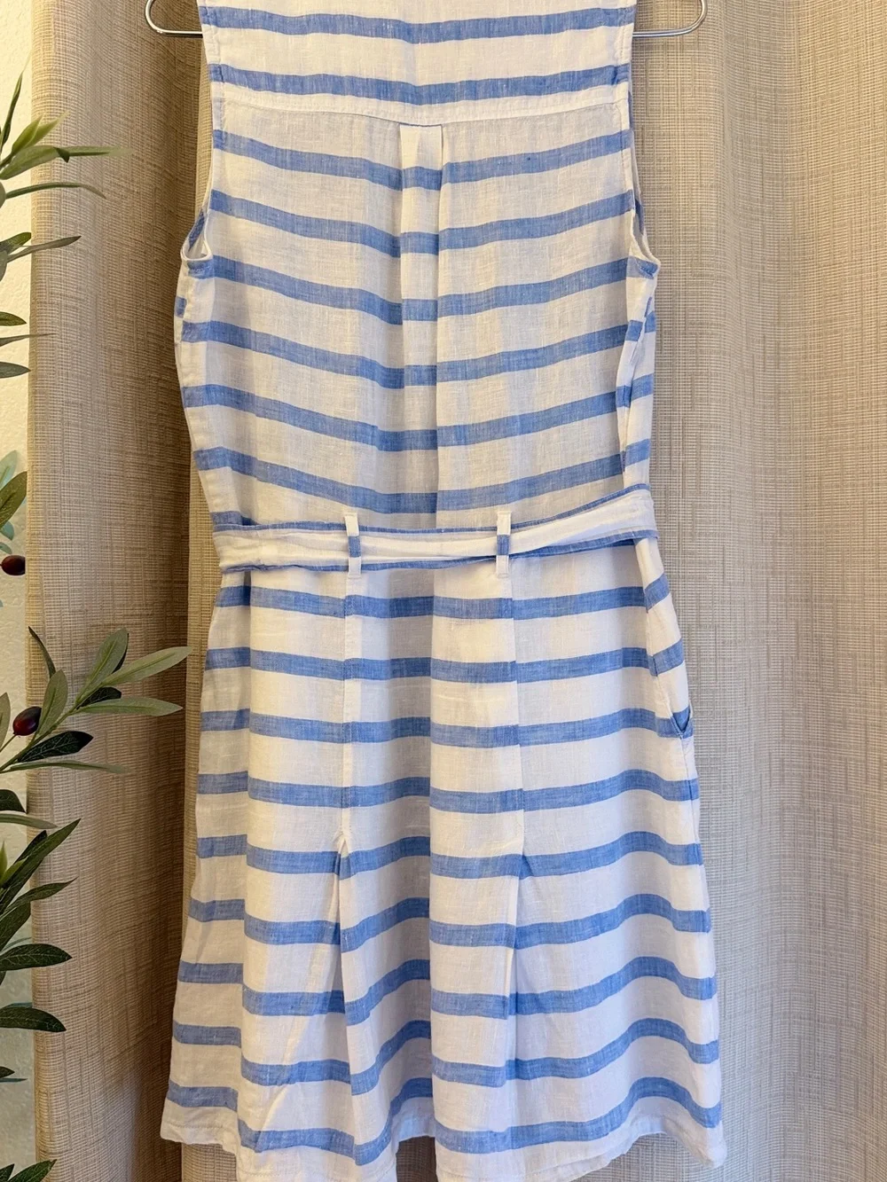 Tommy Hilfiger Women’s Sleeveless Blue & White Striped Summer Dress - Picture 6 of 15